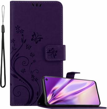 Cadorabo Hülle für Samsung Galaxy S10 in FLORAL DUNKEL LILA