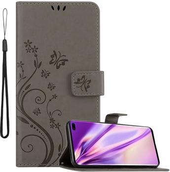 Cadorabo Hülle für Samsung Galaxy S10 Plus in FLORAL GRAU