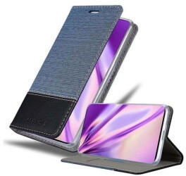 Cadorabo Hülle für Samsung Galaxy S20 ULTRA in DUNKEL BLAU SCHWARZ