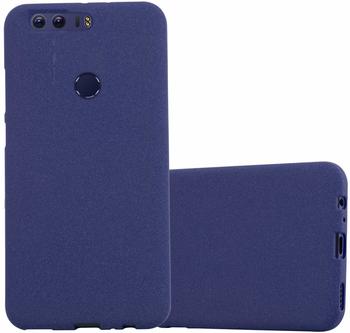 Cadorabo Hülle für Honor 8 in FROST DUNKEL BLAU - Handyhülle aus flexiblem TPU Silikon - Silikonhülle Schutzhülle Ultra Slim Soft Back Cover Case Bumper
