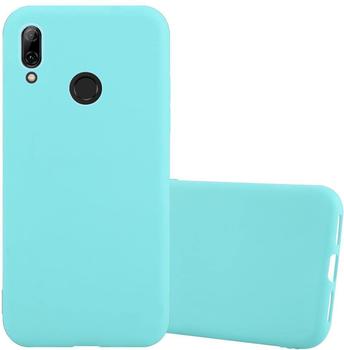 Cadorabo Hülle für Huawei P SMART 2019 in CANDY BLAU - Handyhülle aus flexiblem TPU Silikon - Silikonhülle Schutzhülle Ultra Slim Soft Back Cover Case Bumper