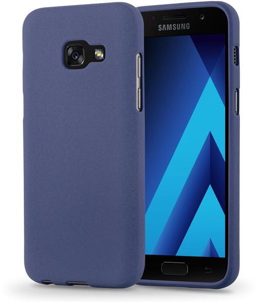 Cadorabo Hülle für Samsung Galaxy A5 2017 in FROST DUNKEL BLAU Handyhülle aus flexiblem TPU Silikon Silikonhülle Schutzhülle Ultra Slim Soft Back Cover Case Bumper