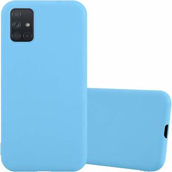 Cadorabo Hülle für Samsung Galaxy A71 in Candy BLAU - Handyhülle aus flexiblem TPU Silikon - Silikonhülle Schutzhülle Ultra Slim Soft Back Cover Case Bumper