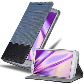 Cadorabo Hülle für LG G2 in DUNKEL BLAU SCHWARZ Handyhülle mit Magnetverschluss, Standfunktion und Kartenfach