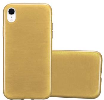 Cadorabo Hülle für Apple iPhone XR in GOLD Handyhülle aus flexiblem TPU Silikon Silikonhülle Schutzhülle Ultra Slim Soft Back Cover Case Bumper