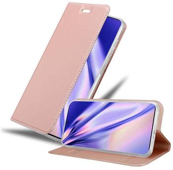 Cadorabo Hülle für Samsung Galaxy S20 ULTRA in CLASSY ROSÉ GOLD - Handyhülle mit Magnetverschluss, Standfunktion und Kartenfach