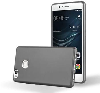 Cadorabo Hülle für Huawei P9 LITE in METALLIC GRAU Handyhülle aus flexiblem TPU Silikon Silikonhülle Schutzhülle Ultra Slim Soft Back Cover Case Bumper