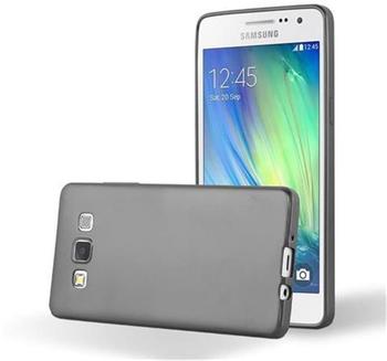 Cadorabo Hülle für Samsung Galaxy A3 2015 in METALLIC GRAU Handyhülle aus flexiblem TPU Silikon Silikonhülle Schutzhülle Ultra Slim Soft Back Cover Case Bumper
