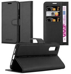 Cadorabo Hülle für Huawei P20 in PHANTOM SCHWARZ Handyhülle mit Magnetverschluss, Standfunktion und Kartenfach