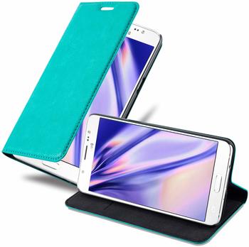 Cadorabo H&uuml;lle f&uuml;r Samsung Galaxy J5 2016 in PETROL T&Uuml;RKIS Handyh&uuml;lle mit Magnetverschluss, Standfunktion und Kartenfach