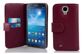 Cadorabo Hülle für Samsung Galaxy MEGA 6.3 in BORDEAUX LILA Handyhülle aus strukturiertem Kunstleder mit Standfunktion und Kartenfach