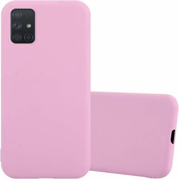 Cadorabo Hülle für Samsung Galaxy A71 in Candy ROSA - Handyhülle aus flexiblem TPU Silikon - Silikonhülle Schutzhülle Ultra Slim Soft Back Cover Case Bumper