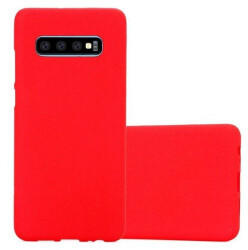 Cadorabo Hülle für Samsung Galaxy S10 PLUS in FROST ROT - Handyhülle aus flexiblem TPU Silikon - Silikonhülle Schutzhülle Ultra Slim Soft Back Cover Case Bumper