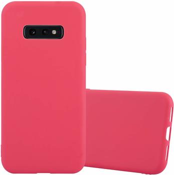 Cadorabo Hülle für Samsung Galaxy S10e in CANDY ROT - Handyhülle aus flexiblem TPU Silikon - Silikonhülle Schutzhülle Ultra Slim Soft Back Cover Case Bumper