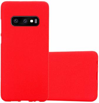 Cadorabo Hülle für Samsung Galaxy S10e in FROST ROT - Handyhülle aus flexiblem TPU Silikon - Silikonhülle Schutzhülle Ultra Slim Soft Back Cover Case Bumper