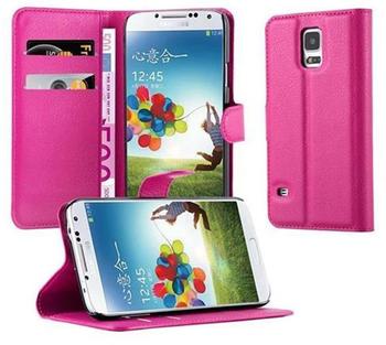 Cadorabo Hülle für Samsung Galaxy S5 / S5 NEO in CHERRY PINK Handyhülle mit Magnetverschluss, Standfunktion und Kartenfach