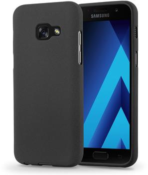 Cadorabo Hülle für Samsung Galaxy A5 2017 in FROST SCHWARZ Handyhülle aus flexiblem TPU Silikon Silikonhülle Schutzhülle Ultra Slim Soft Back Cover Case Bumper