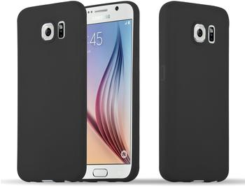 Cadorabo Hülle für Samsung Galaxy S6 in CANDY SCHWARZ Handyhülle aus flexiblem TPU Silikon Silikonhülle Schutzhülle Ultra Slim Soft Back Cover Case Bumper