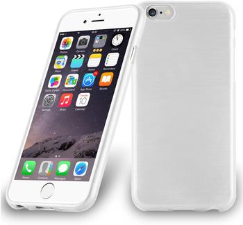 Cadorabo Hülle für Apple iPhone 6 / iPhone 6S in SILBER - Handyhülle aus flexiblem TPU Silikon - Silikonhülle Schutzhülle Ultra Slim Soft Back Cover Case Bumper