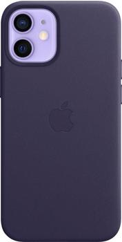 Apple Leder Case mit MagSafe (iPhone 12 mini) Dunkelviolett