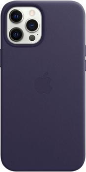 Apple Leder Case mit MagSafe (iPhone 12 Pro Max) Dunkelviolett