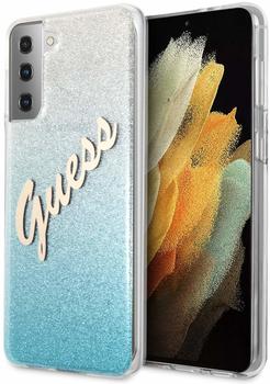 Guess Glitter Gradient Case Vintage für G996B for Samsung Galaxy S21+ - blue (GUHCS21MPCUGLSBL)