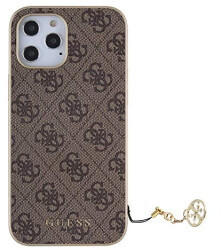 Guess - 4G Charms - iPhone 12, 12 Pro (6.1) - Braun - Hard Case - Braun - Handyhülle Schutzhülle Handyhülle (GUHCP12MGF4GBR)