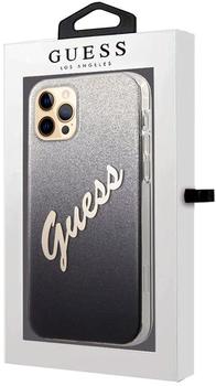 Guess Hard Cover Vintage Glitter Black, für Apple iPhone 12 Pro Max, GUHCP12LPCUGLSBK, Blister (GUHCP12LPCUGLSBK)