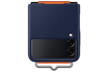 Samsung Silicone Cover with Strap (Galaxy Z Flip 3) Navy