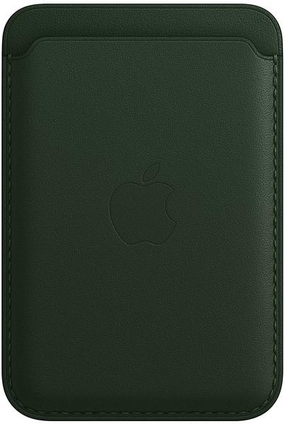 Apple iPhone Leder Wallet mit MagSafe Schwarzgrün