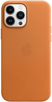 Apple Leder Case mit MagSafe (iPhone 13 Pro Max) Goldbraun