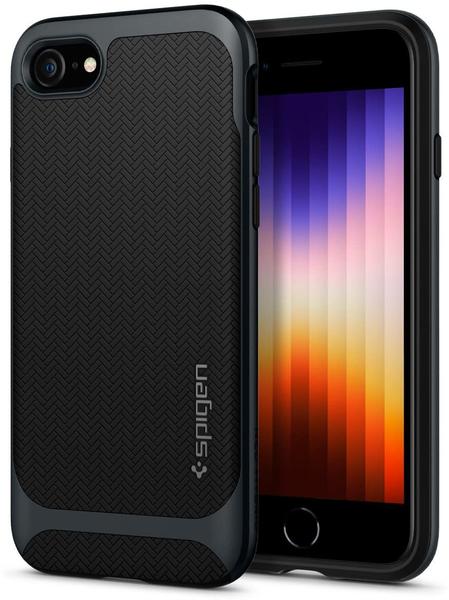 Spigen Neo Hybrid Herringbone Case für das iPhone SE (2020) / 8 / 7 - Schwarz / Grau Grau