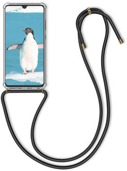 kwmobile Huawei Mate 20 Hülle - mit Kordel zum Umhängen - Silikon Handy Schutzhülle - Transparent