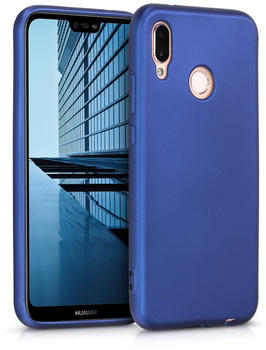 kwmobile Huawei P20 Lite Hülle - Handyhülle für Huawei P20 Lite - Handy Case in Metallic Blau