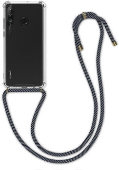 kwmobile Huawei P30 Lite Hülle - mit Kordel zum Umhängen - Silikon Handy Schutzhülle - Anthrazit