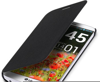kwmobile LG G2 Hülle - Handyhülle für LG G2 - Schwarz - Handy Case Schutzhülle Klapphülle