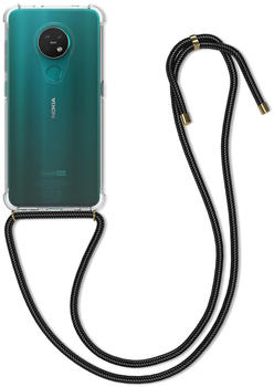 kwmobile Nokia 7.2 Hülle - mit Kordel zum Umhängen - Silikon Handy Schutzhülle - Transparent
