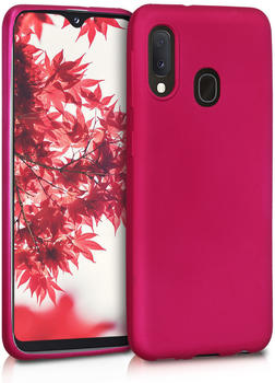 kwmobile Samsung Galaxy A20e Hülle - Handyhülle für Samsung Galaxy A20e - Handy Case in Metallic Pink