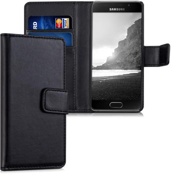 kwmobile Samsung Galaxy A3 (2016) Hülle - Kunstleder Wallet Case für Samsung Galaxy A3 (2016) mit Kartenfächern und Stand - Schwarz