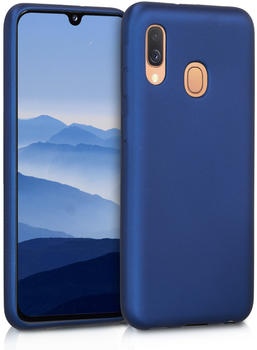 kwmobile Samsung Galaxy A40 Hülle - Handyhülle für Samsung Galaxy A40 - Handy Case in Metallic Blau