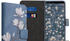 kwmobile Samsung Galaxy A7 (2018) Hülle - Kunstleder Wallet Case für Samsung Galaxy A7 (2018) mit Kartenfächern und Stand - Magnolien Design Taupe Weiß Blaugrau