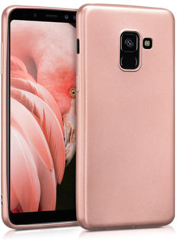 kwmobile Samsung Galaxy A8 (2018) Hülle - Handyhülle für Samsung Galaxy A8 (2018) - Handy Case in Metallic Rosegold