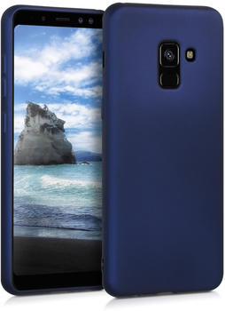 kwmobile Samsung Galaxy A8 (2018) Hülle - Handyhülle für Samsung Galaxy A8 (2018) - Handy Case in Metallic Blau