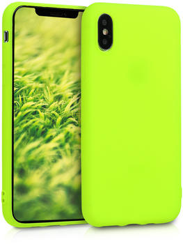 kwmobile Apple iPhone XS Hülle - Handyhülle für Apple iPhone XS - Handy Case in Neon Gelb