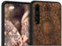 kwmobile Holz Schutzhülle für Huawei P20 Pro - Hardcase Hülle mit TPU Bumper Walnussholz in Indische Sonne Design Dunkelbraun - Handy Case Cover