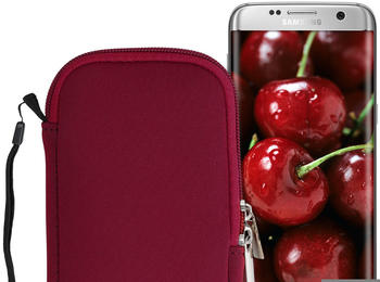 kwmobile Handytasche für Smartphones S - 4,5" - Neopren Handy Tasche Hülle Cover Case Schutzhülle Rot - 14,4 x 8,3 cm Innenmaße