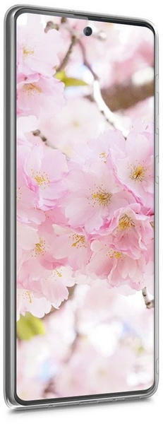 kwmobile Hülle kompatibel mit Samsung Galaxy A51 Kirschblütenblätter Rosa Dunkelbraun Transparent
