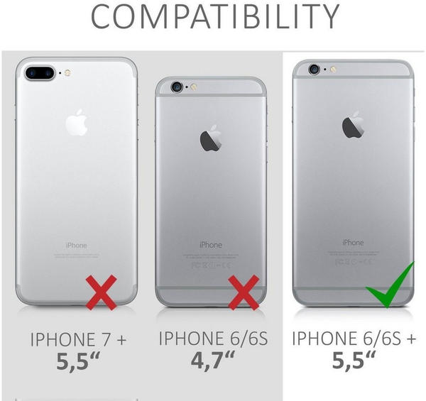 kwmobile Hülle kompatibel mit Apple iPhone 6 Plus / 6S Plus in Mintgrün matt