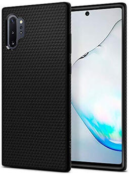 Spigen Liquid Air für Samsung Galaxy Note 10 Plus Hülle, Stylisch Muster Silikon Handyhülle Schutzhülle Note 10+ Case Schwarz 627CS27330