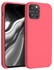 kwmobile Apple iPhone 12/12 Pro - Handyhülle gummiert - Handy Case in Neon Koralle